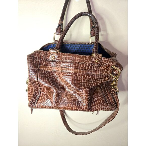 Rebecca Minkoff Croc Print Embossed Leather Medium Sized Shoulder/Handbag - Picture 2 of 11